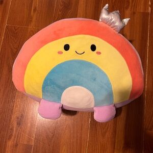 Smiling Rainbow Plush Pillow